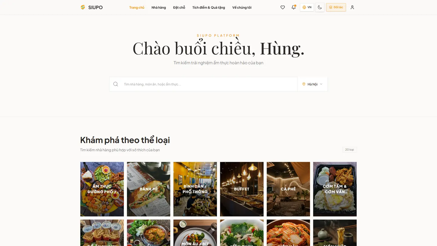 Siupo Platform customer home